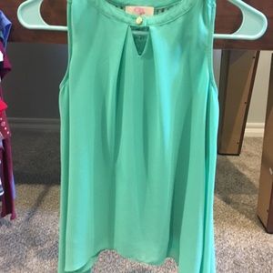 Teal cutout tank top
